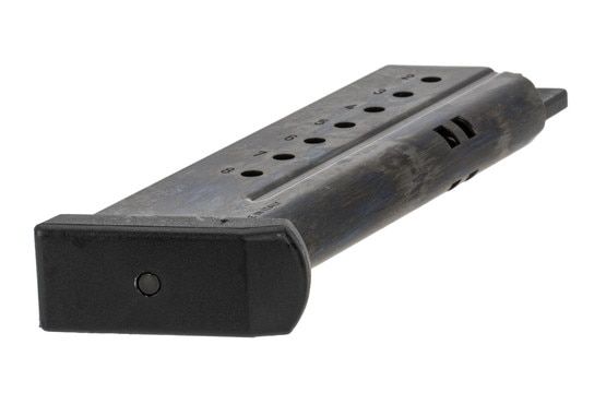 SIG Sauer P220 magazine holds 8-rounds of 10mm Auto ammo with witness holes and easy disassembly.